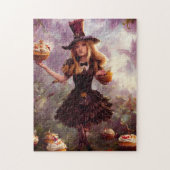 Alice en de Cupcakes Steampunk Fantasy Legpuzzel (Verticaal)