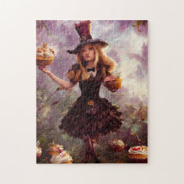 Alice en de Cupcakes Steampunk Fantasy Legpuzzel