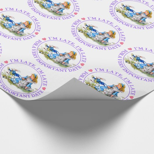 Alice en de derde pijler in Wonderland Cadeaupapier (Hoek)