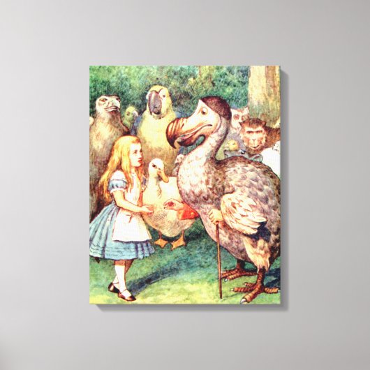 Alice en de Dodo-vogel in Wonderland Canvas Afdruk (Voorkant)