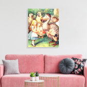 Alice en de Dodo-vogel in Wonderland Canvas Afdruk (Insitu (Woonkamer))