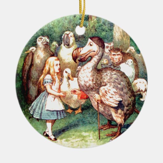 Alice en de Dodo-vogel in Wonderland Keramisch Ornament (Voorkant)