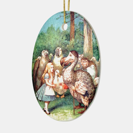Alice en de Dodo-vogel in Wonderland Keramisch Ornament (Links)