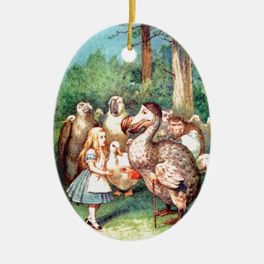 Alice en de Dodo-vogel in Wonderland Keramisch Ornament (Voorkant)