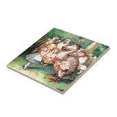 Alice en de Dodo-vogel in Wonderland Tegeltje (Zijkant)