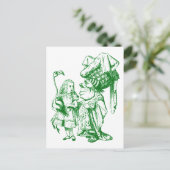 Alice en de Duchess Inked Green Briefkaart (Staand voorkant)
