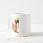 Alice en de Duchess spelen Flamingo Croquet Koffiemok (Voorkant links)