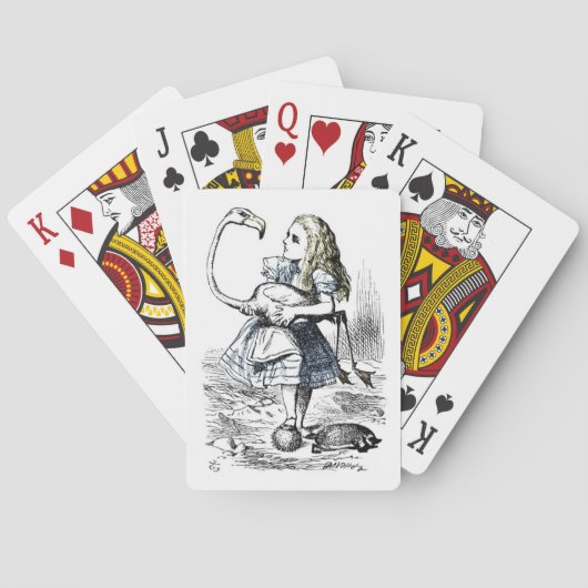  Alice en de Flamingo die Kaarten spelen (Achterkant)