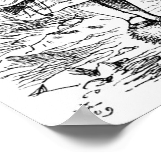 Alice en de Flamingo Poster (Hoek)