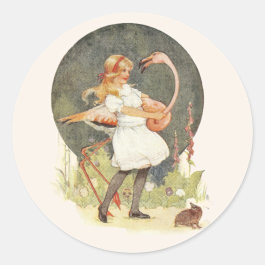 Alice en de Flamingo Sticker (Voorkant)