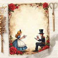 Alice en de Gekke Hoedenmaker Lezen Schrapboek Pap
