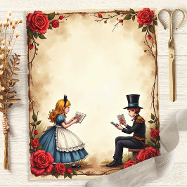 Alice en de gekke hoedenmaker lezen schrapboekpapi