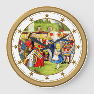 Alice en de hartenkoningin in Wonderland Grote Klok