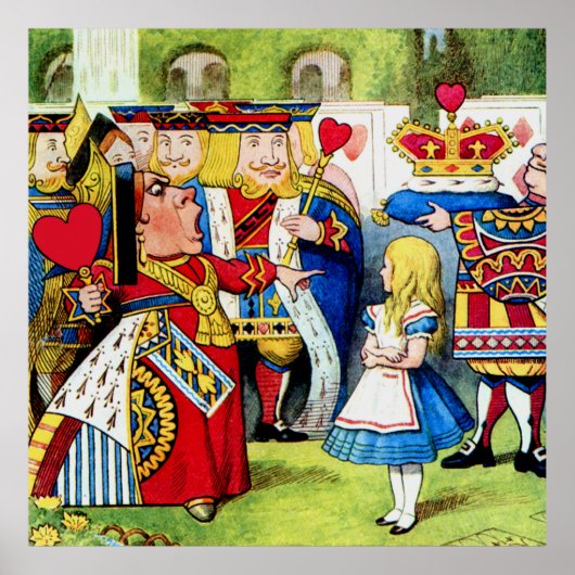 Alice en de hartenkoningin in Wonderland Poster (Voorkant)