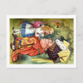 Alice en de hertogin spelen Flamingo Croquet Briefkaart (Voorkant)