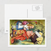 Alice en de hertogin spelen Flamingo Croquet Briefkaart (Voorkant / Achterkant)