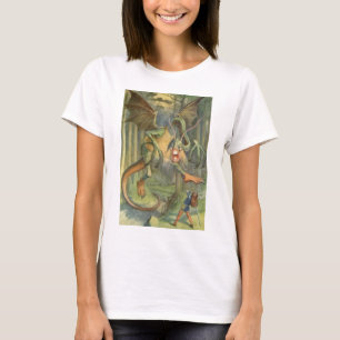 Alice en de Jabberwocky in volledige kleur T-shirt