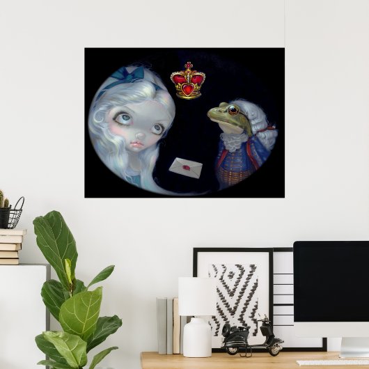 Alice en de Kikkervoetman ART PRINT Wonderland (Thuiskantoor)