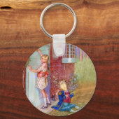 Alice en de kikkervoetman in de deur van de Duches Sleutelhanger (Voorkant)