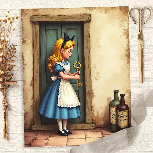 Alice en de Kleine Sleutel Deur Scrapbook Papier (Creator heeft geüpload)