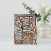 Alice en de Knitting Sheep Briefkaart (Staand voorkant)