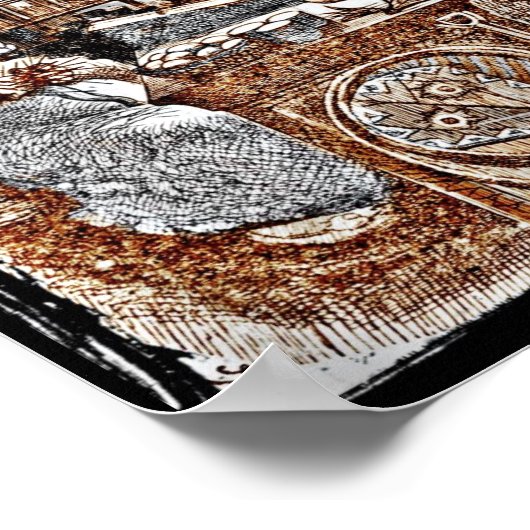 Alice en de Knitting Sheep Poster (Hoek)