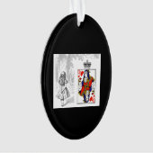 Alice en de koningin van de harten ornament (voorkant)