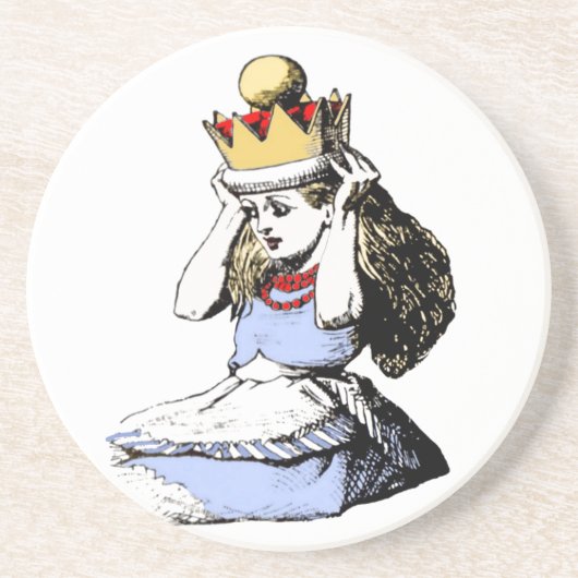 Alice en de Kroon 1 Zandsteen Onderzetter (Voorkant)