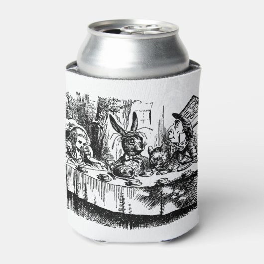 Alice en de Mad Hatter Tea Party geschenken Blikjeskoeler (Blikje Voorkant)