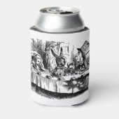 Alice en de Mad Hatter Tea Party geschenken Blikjeskoeler (Blikje Achterkant)