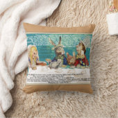 Alice en de Mad Hatter Tea Party Kussen (Deken)