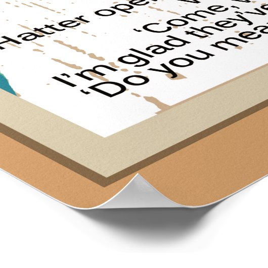 Alice en de Mad Hatter Tea Party Poster (Hoek)