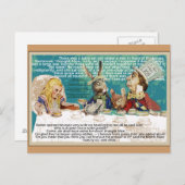Alice en de Mad Hatter Tea Party Uitnodiging Briefkaart (Voorkant / Achterkant)