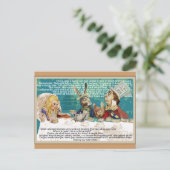Alice en de Mad Hatter Tea Party Uitnodiging Briefkaart (Staand voorkant)