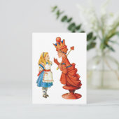 Alice en de Rode Koningin in Wonderland Briefkaart (Staand voorkant)