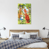 Alice en de Rode Koningin in Wonderland Canvas Afdruk (Insitu (Slaapkamer))
