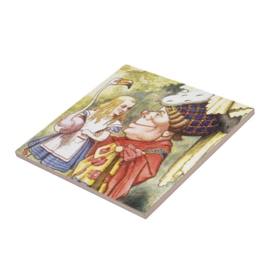 Alice en de Rode Koningin Tegeltje (Zijkant)