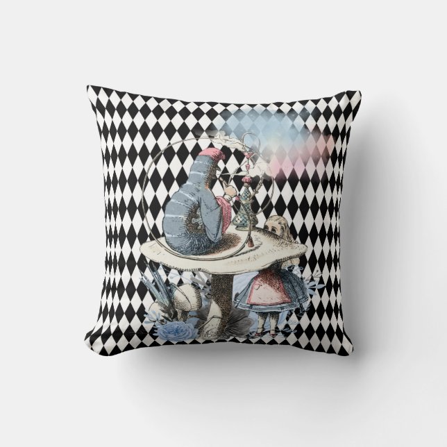 Alice en de rokerijpijler van de Hookah Kussen (Voorkant)