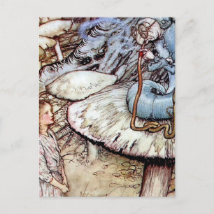 “Alice en de Rups” door Arthur Rackham Briefkaart