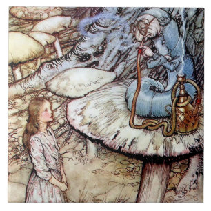 “Alice en de Rups” door Arthur Rackham Tegeltje