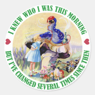 ALICE EN DE RUPS RONDE STICKER