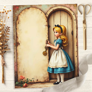 Alice en de Sleutel Open Deur Scrapbook Papier