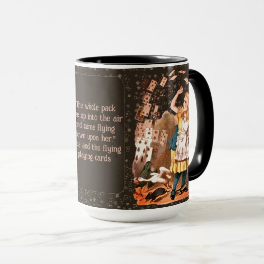 Alice en de speelkaarten mok (Voorkant rechts)