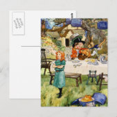 Alice en de Tea Party van de Mad Hatter Briefkaart (Voorkant / Achterkant)