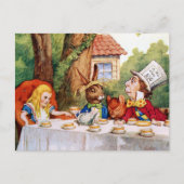 Alice en de Tea Party van de Mad Hatter in Wonderl Briefkaart (Voorkant)