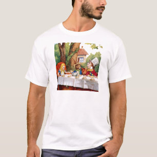 Alice en de theepartij van de gekke hoedenmaker in t-shirt