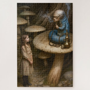 Alice en de waterpijprokende rups legpuzzel