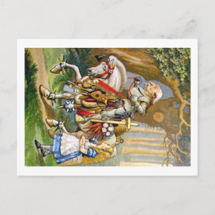 Alice en de White Knight in Wonderland Briefkaart