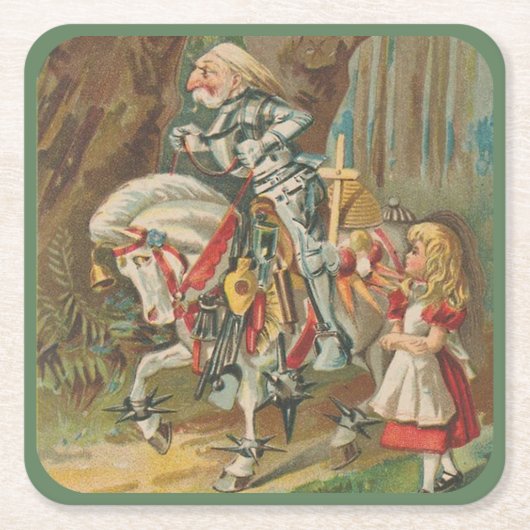 Alice en de White Knight Kartonnen Onderzetters (Voorkant)