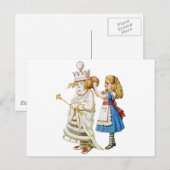 Alice en de Witte Koningin in Sprookjesland Briefkaart (Voorkant / Achterkant)